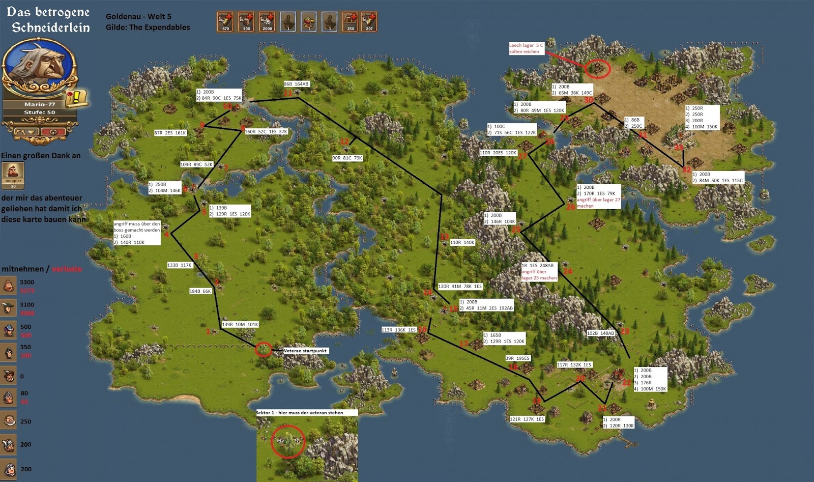 DSO: DIE RAKETEN - Apfelhain [Welt 7]: 250er Das betrogene Schneiderlein (ohne Kanonen)